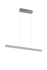 Lampa wisząca Helios 343310105 Trio 1xLED zintegrowany 28W Srebrny / Szczotkowane aluminium Metal