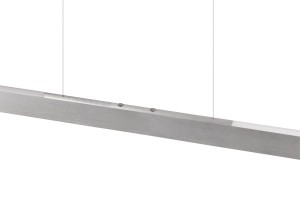 Lampa wisząca Helios Trio 1xLED zintegrowany 28W Srebrny / Szczotkowane aluminium Metal.