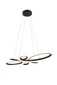 Lampa wisząca Fly 345619132 Trio 1xLED zintegrowany 32W Czarny mat Metal