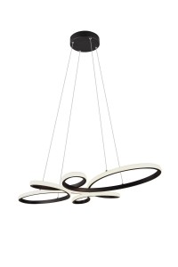 Lampa wisząca Fly Trio 1xLED zintegrowany 32W Czarny mat Metal.