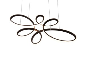 Lampa wisząca Fly Trio 1xLED zintegrowany 32W Czarny mat Metal.
