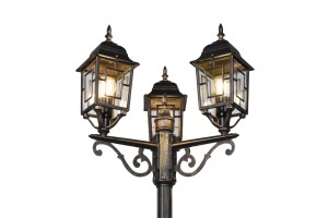 Lampa zewnętrzna Volturno Trio 3xE27 60W Rdzawy Aluminium.