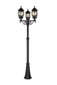 Lampa zewnętrzna Elvo Trio 3xE27 60W Czarny mat Aluminium