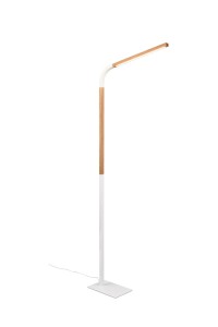 Lampa stojąca Norris 445210131 Trio 1xLED zintegrowany 14W Biały / Drewno Metal / Drewno