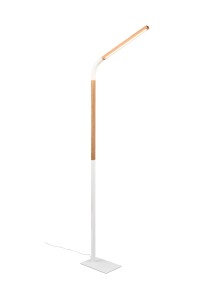 Lampa stojąca Norris Trio 1xLED zintegrowany 14W Biały / Drewno Metal / Drewno.