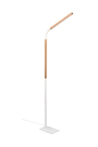 Lampa stojąca Norris Trio 1xLED zintegrowany 14W Biały / Drewno Metal / Drewno.