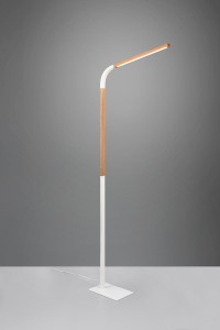 Lampa stojąca Norris Trio 1xLED zintegrowany 14W Biały Drewno Metal رت