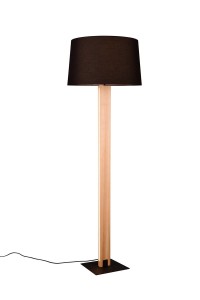Lampa stojąca Rahul Trio 1xE27 40W Czarny mat Metal/Tkanina