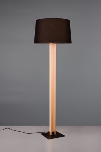 Lampa stojąca Rahul Trio 1xE27 40W Czarny mat Metal / Tkanina.