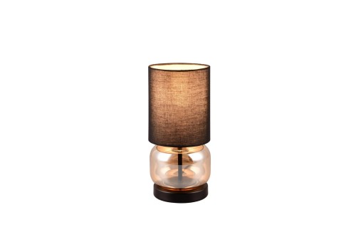 Lampa stojąca Elio 517800113 Trio 1xE27 40W Czarny mat Metal / Szkło / Tkanina
