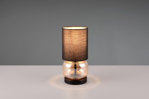 Lampa stojąca Elio Trio 1xE27 40W Czarny mat Metal/Szkło/Tkanina