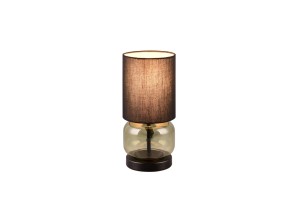 Lampa stojąca Elio Trio 1xE27 40W Czarny mat Metal Szkło Tkanina
