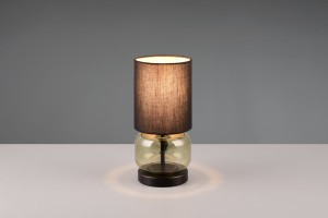 Lampa stojąca Elio Trio 1xE27 40W Czarny mat Metal / Szkło / Tkanina