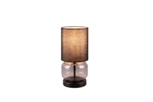 Lampa stojąca Elio Trio 1xE27 40W Czarny mat Metal / Szkło / Tkanina