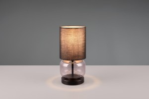 Lampa stojąca Elio Trio 1xE27 40W Czarny mat Metal / Szkło / Tkanina.