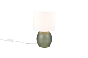 Lampa stojąca Vela Trio 1xE14 10W Zielony Szkło / Tkanina.