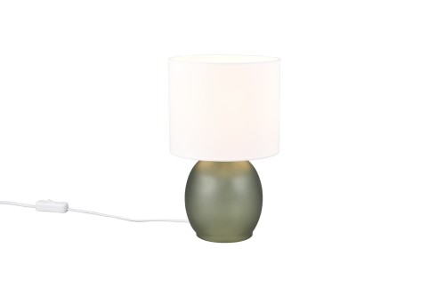 Lampa stojąca Vela 517900115 Trio 1xE14 10W Zielony Szkło / Tkanina