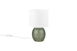 Lampa stojąca Vela Trio 1xE14 10W Zielony Szkło / Tkanina.