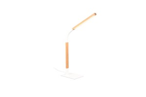 Lampa stojąca Norris Trio 1xLED zintegrowany 7W Biały / Drewno Metal / Drewno, nowoczesne oświetlenie.
