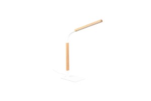 Lampa stojąca Norris Trio 1xLED zintegrowany 7W Biały Drewno Metal Drewno