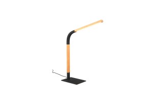 Lampa stojąca Norris Trio 1xLED zintegrowany 7W Czarny / Drewno Metal / Drewno