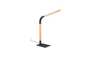Lampa stojąca Norris Trio 1xLED zintegrowany 7W Czarny Drewno Metal Drewno