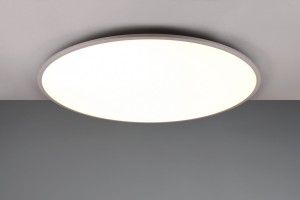 Lampa wisząca Yuma Trio 1xLED zintegrowany 53W, srebrny tytanowy metal, tworzywo sztuczne.