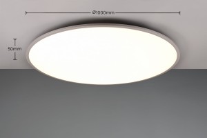 Lampa wisząca Yuma Trio 1xLED zintegrowany 53W, srebrny tytanowy, metal tworzywo sztuczne.