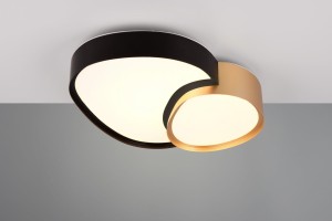 Lampa wisząca Rise Trio 1xLED zintegrowany 21W Czarny / Złoty Metal.