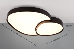 Lampa wisząca Rise Trio 1xLED zintegrowany 51W Czarny mat Metal, nowoczesne oświetlenie sufitowe.