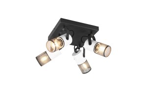 Lampa sufitowa Tosh 804300434 Trio 4xE14 15W Czarny / Biały Metal