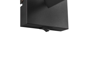 Lampa ścienna Tosh Trio 1xE14 15W Czarny / Biały Metal - włącznik ściemniacza.