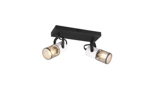 Lampa ścienna Tosh Trio 2xE14 15W Czarny / Biały Metal z dwoma reflektorami