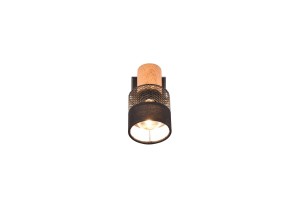 Lampa ścienna Nandini Trio 1xE14 10W czarny mat metal tkanina.