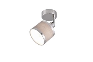 Lampa ścienna Arosa Trio 1xE14 28W Srebrny / Chrom Metal / Tkanina włączona.