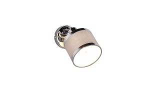 Lampa ścienna Arosa Trio 1xE14 28W Srebrny / Chrom Metal / Tkanina.