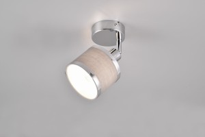 Lampa ścienna Arosa Trio 1xE14 28W Srebrny Chrom Metal Tkanina.