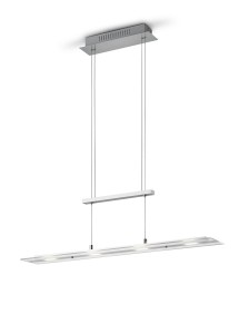 Lampa wisząca Milos R32004107 RL 4xLED zintegrowany 5W Srebrny / Nikiel mat Metal / Szkło