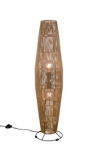 Lampa stojąca Miki R41102026 RL 2xE27 40W Brązowy / Odcienie brązu Papier