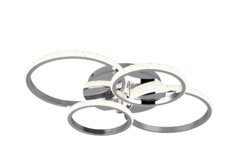 Lampa wisząca Cires R67364106 RL 1xLED zintegrowany 27W Srebrny / Chrom Metal / Akryl