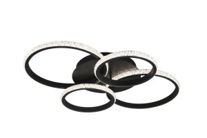 Lampa wisząca Cires R67364132 RL 1xLED zintegrowany 27W Czarny mat Metal / Akryl