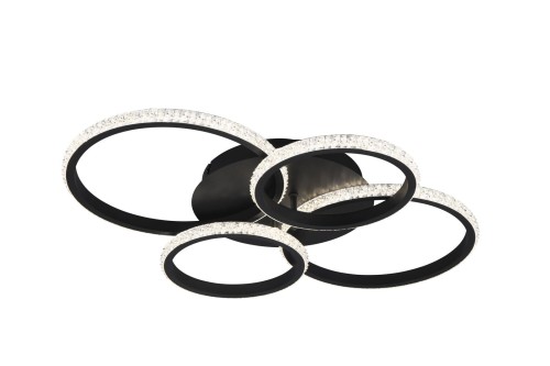 Lampa wisząca Cires R67364132 RL 1xLED zintegrowany 27W Czarny mat Metal / Akryl