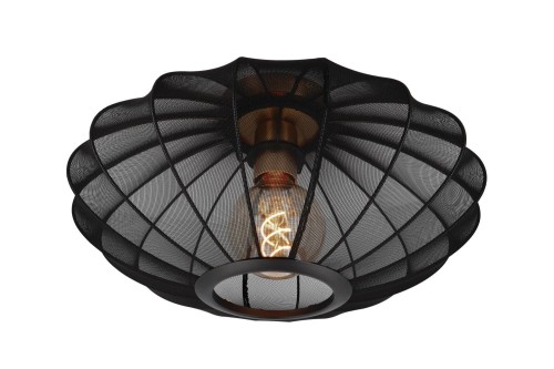 Lampa wisząca Corina 03147/40/30 Lucide 1xE27 40W Czarny / Złoty Tkanina