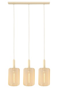 Lampa wisząca Corina Lucide 3xE27 40W Beżowy Tkanina.
