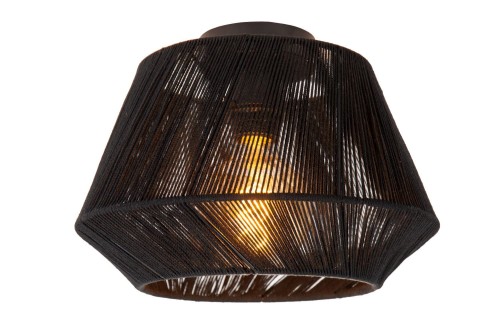 Lampa wisząca Jessica 10121/30/30 Lucide 1xE27 60W Czarny Bawełna