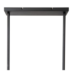 Lampa wisząca Milonga Lucide 4xE27 40W Czarny / Drewno Metal / Drewno