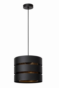 Lampa wisząca Rosas Lucide 1xE27 40W Czarny / Złoty Metal nowoczesny design.
