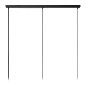 Lampa wisząca Rosas Lucide 3xE27 40W Czarny / Złoty Metal, konstrukcja sufitowa.