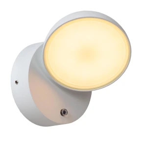 Lampa zewnętrzna Finn Lucide 1xLED zintegrowany 12W Biały Metal.