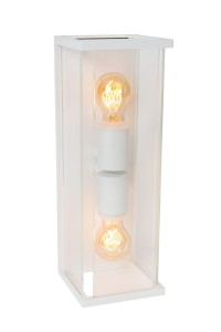 Lampa zewnętrzna Claire Lucide 2xE27 15W biały szklana.